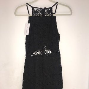 LF Black crochet cut out dress